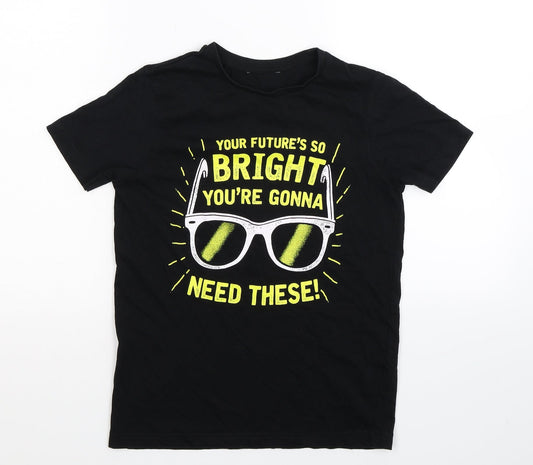 Preworn Boys Black   Basic T-Shirt Size M