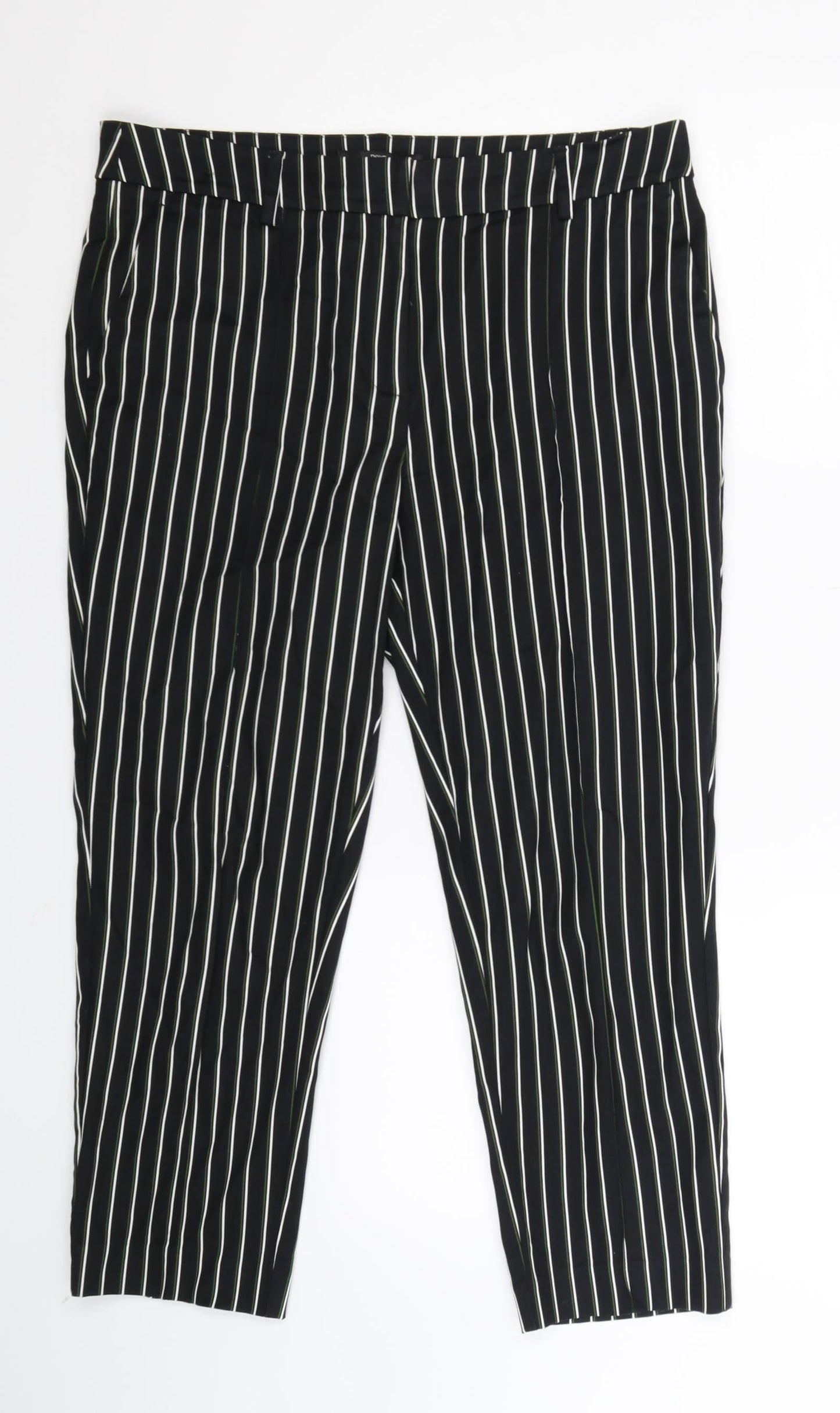 NEXT Womens Blue Striped  Trousers  Size 12 L25 in