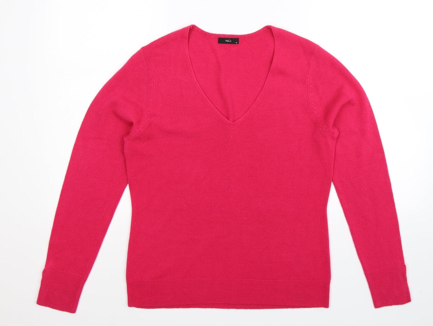 M&Co Womens Pink  Knit Pullover Jumper Size 12