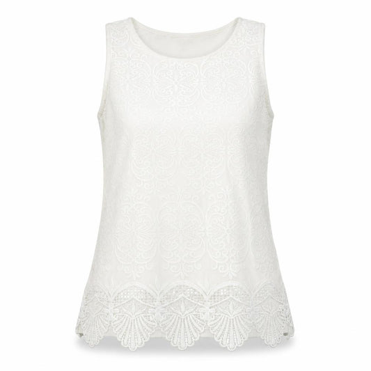 adiva Womens Ivory   Tunic Tank Size M