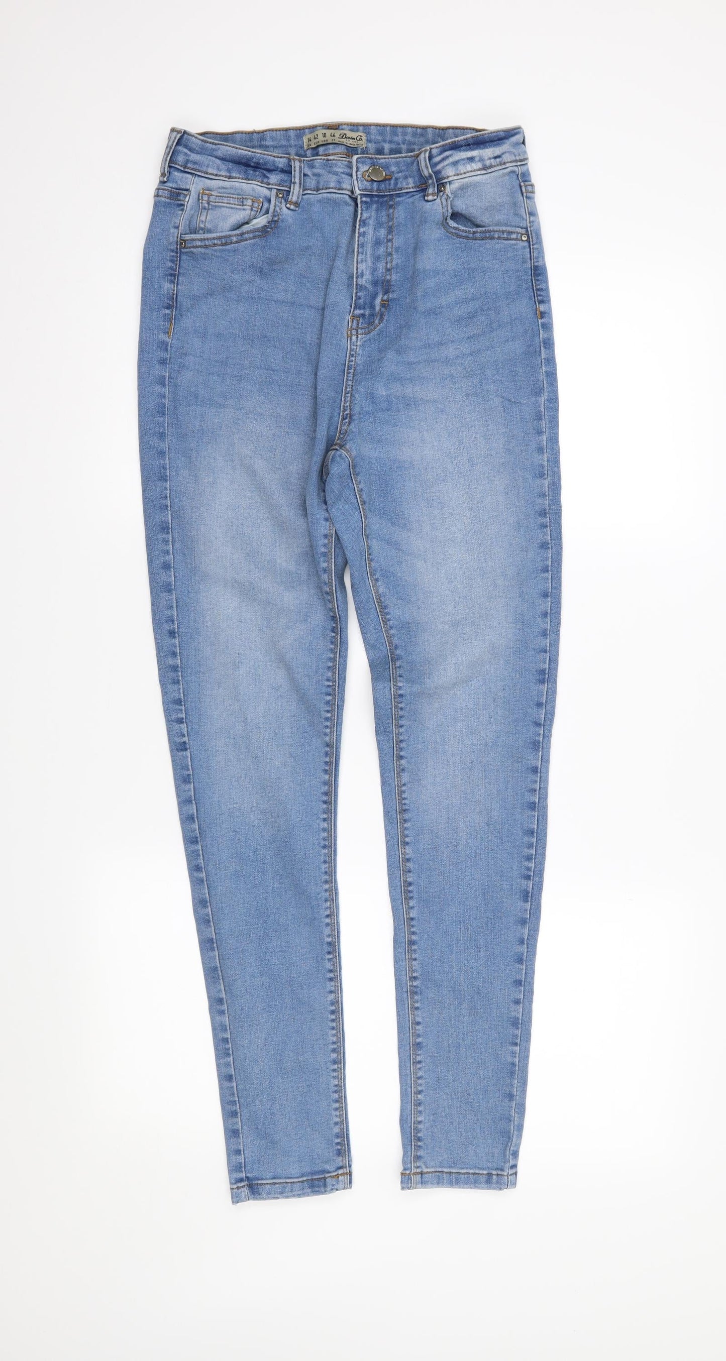 DenimCo Womens Blue  Denim Skinny Jeans Size 4 L28 in