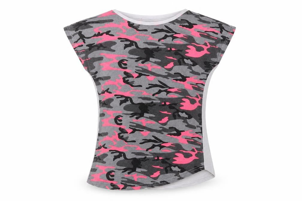 MHY Womens Green Camouflage  Basic T-Shirt Size M