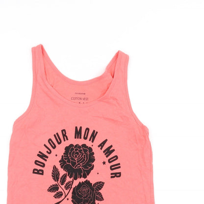 Preloved Primark Womens Pink   Basic Tank Size 10 - Detail