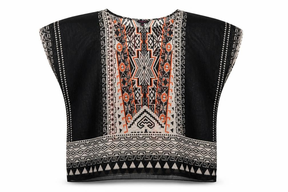 Simply Be Womens Black Geometric  Basic Blouse Size 12