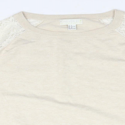 Preloved FOREVER 21 Womens Beige   Pullover Jumper Size 20  - lace - Detail