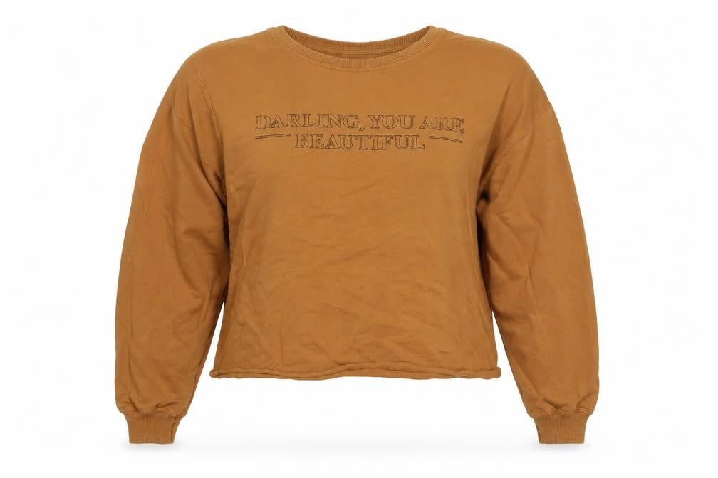 STR Womens Brown   Pullover Sweatshirt Size M  - slogan