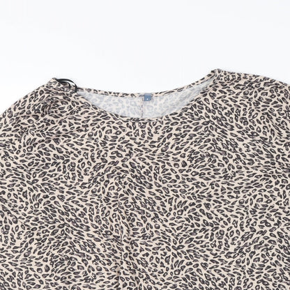 Preworn Womens Brown Animal Print  Basic Tank Size 8