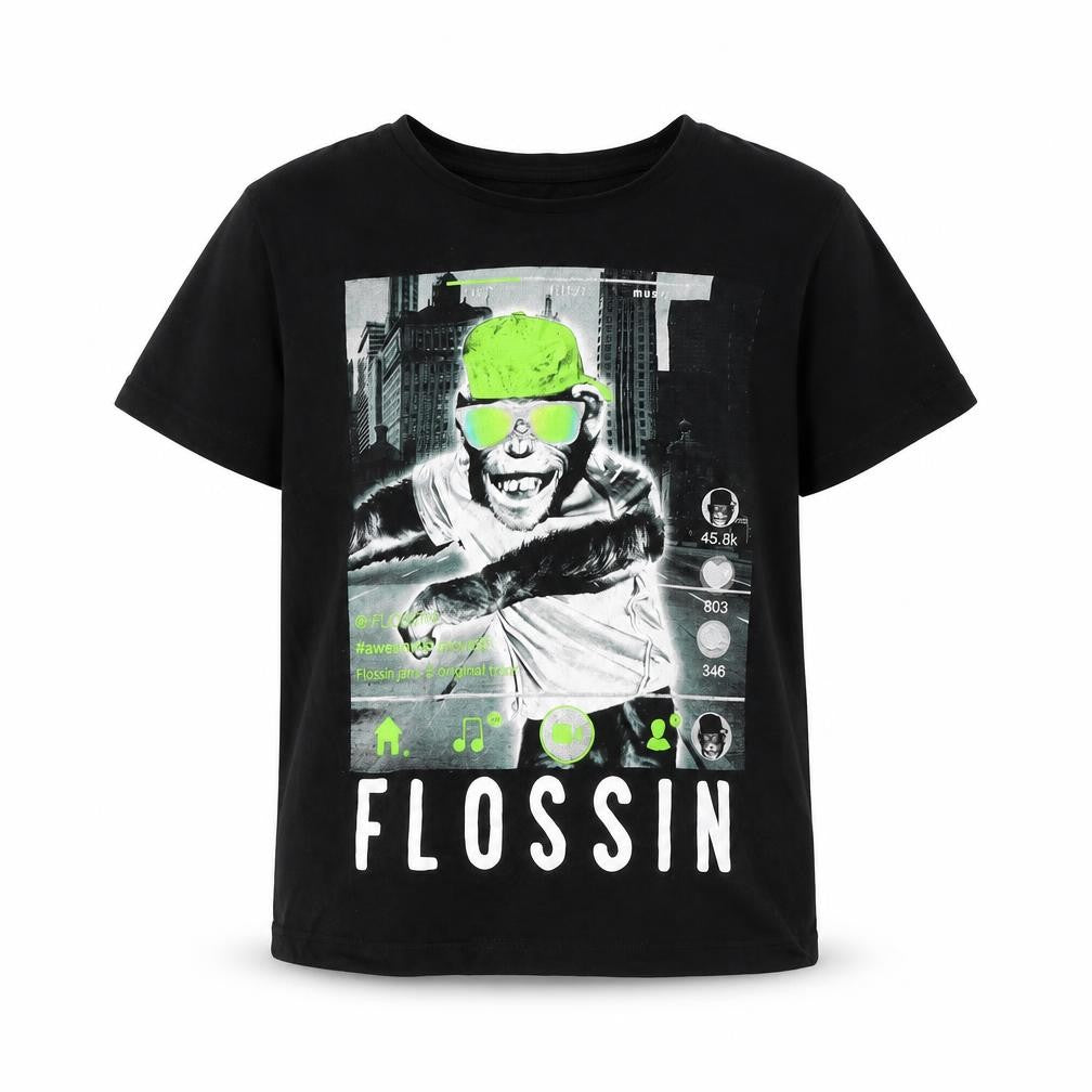 Preworn Boys Black   Basic T-Shirt Size 8 Years
