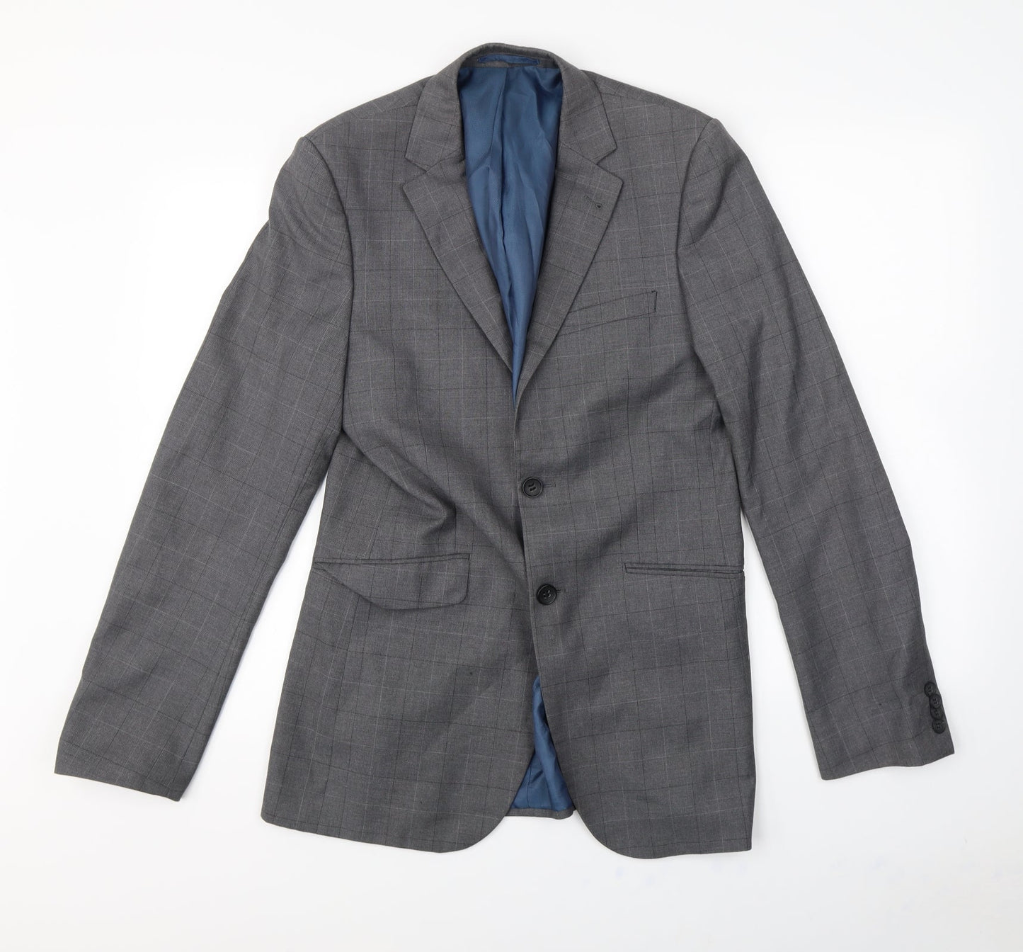 Preworn Mens Grey   Jacket Blazer Size S  - Shoulder Pads