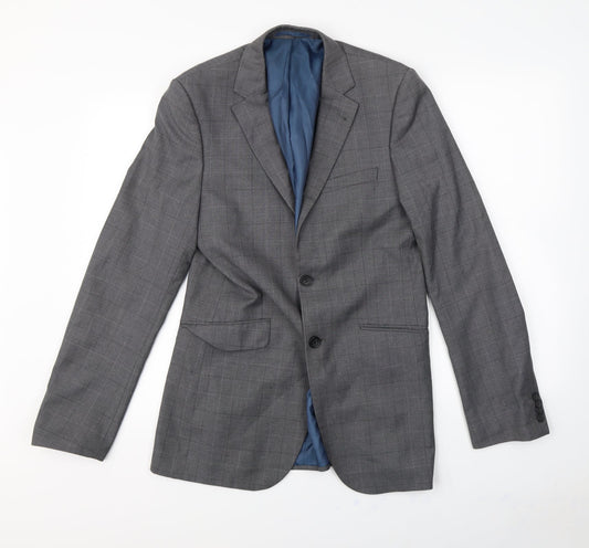 Preworn Mens Grey   Jacket Blazer Size S  - Shoulder Pads