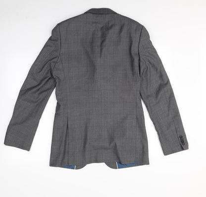 Preworn Mens Grey   Jacket Blazer Size S  - Shoulder Pads
