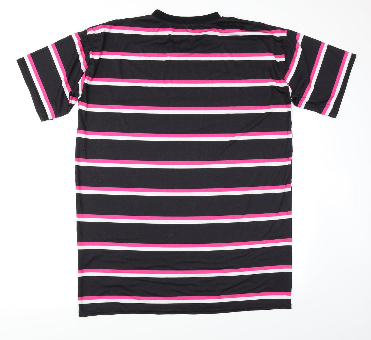 I SAW IT FIRST Womens Black Striped  T-Shirt Dress  Size 8