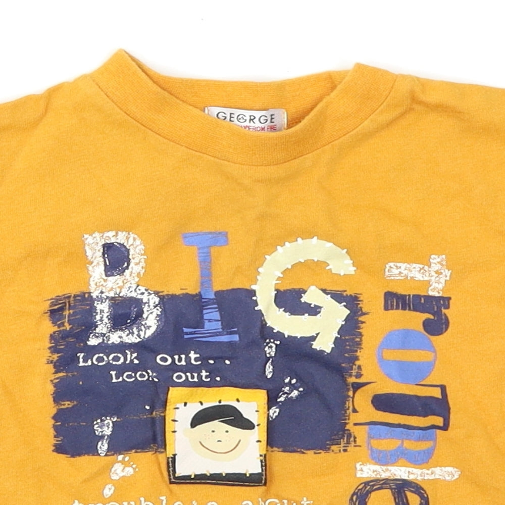 George Boys Yellow   Basic T-Shirt Size 6-9 Months