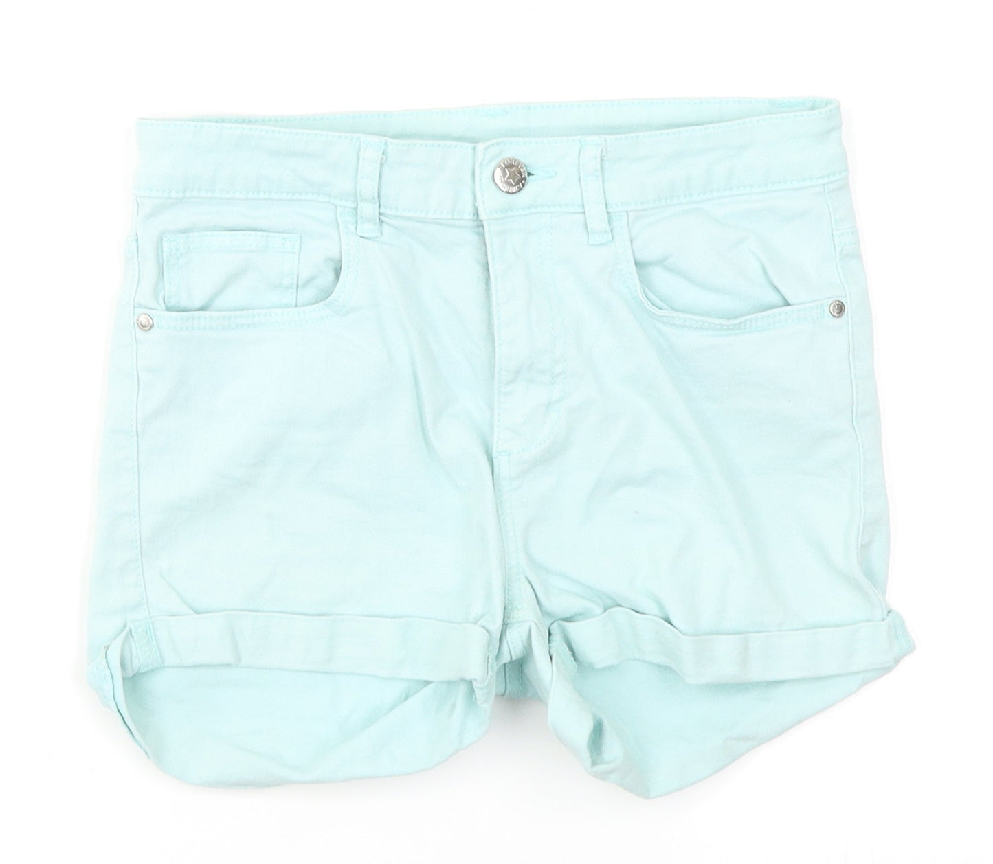 H&M Girls Blue  Denim Hot Pants Shorts Size 13 Years