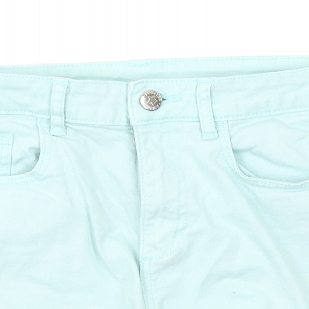 H&M Girls Blue  Denim Hot Pants Shorts Size 13 Years
