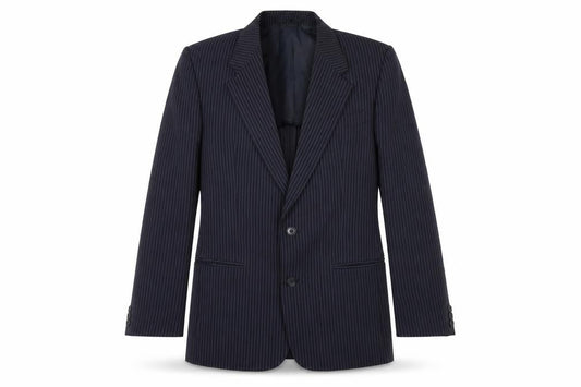 Rex Trueform Mens Blue Striped  Jacket Suit Jacket Size 40