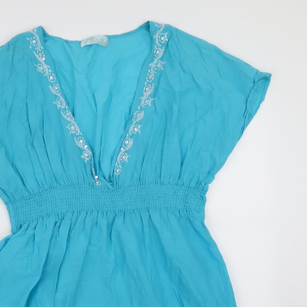 Beach Life Womens Blue   A-Line  Size L