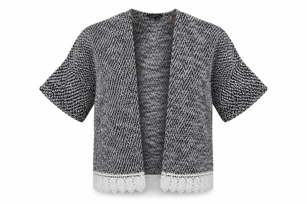 Candy Couture Girls Grey  Knit Cardigan Jumper Size 10-11 Years