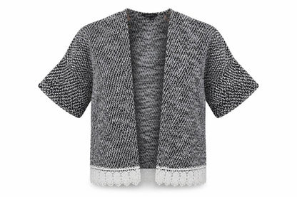 Candy Couture Girls Grey  Knit Cardigan Jumper Size 10-11 Years
