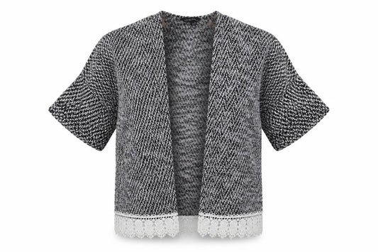 Candy Couture Girls Grey  Knit Cardigan Jumper Size 10-11 Years