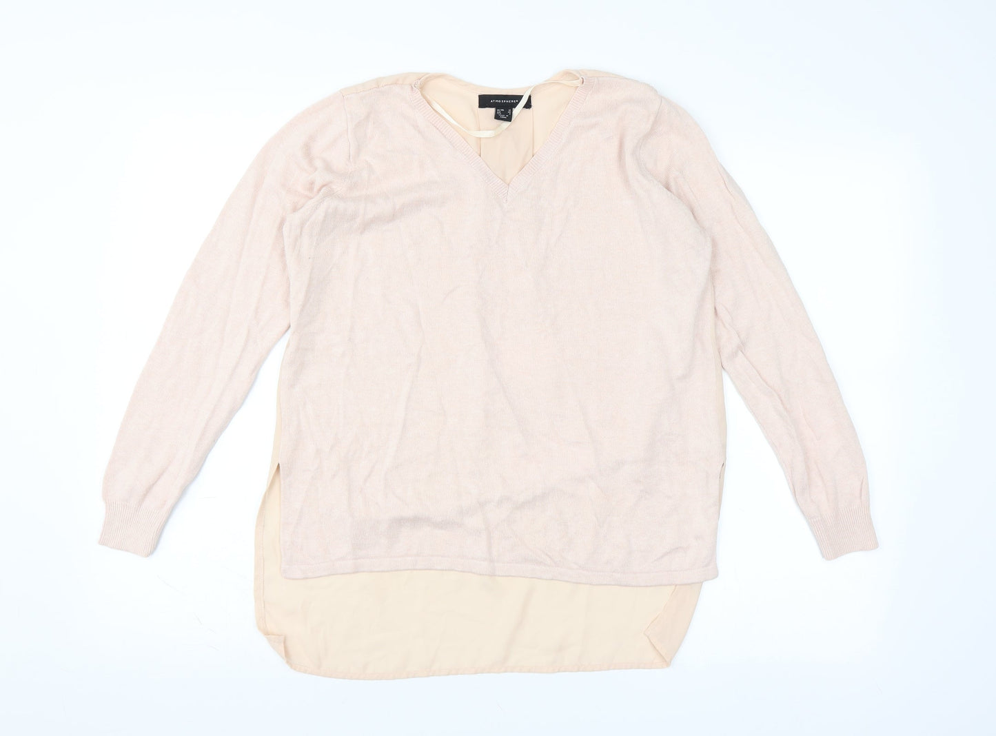 Primark Womens Pink   Pullover Jumper Size 12  - sheer back