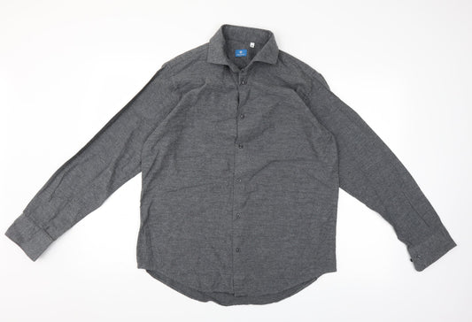 camiciamoci Mens Grey    Button-Up Size XL
