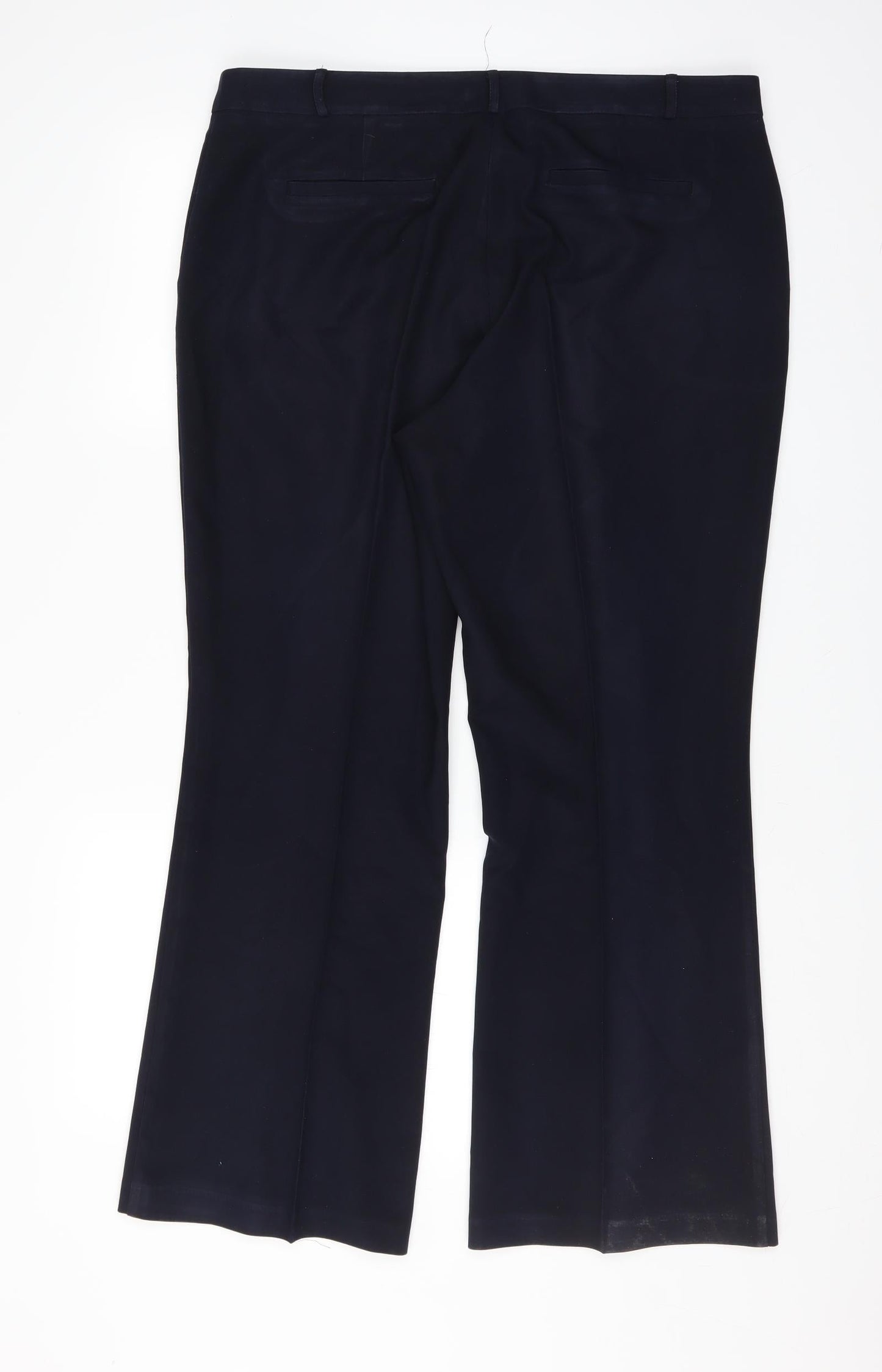 M&Co Womens Blue   Trousers  Size 16 L28 in - bootcut