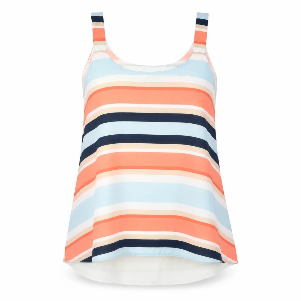 Nutmeg Womens Multicoloured Striped  Basic Tank Size 8