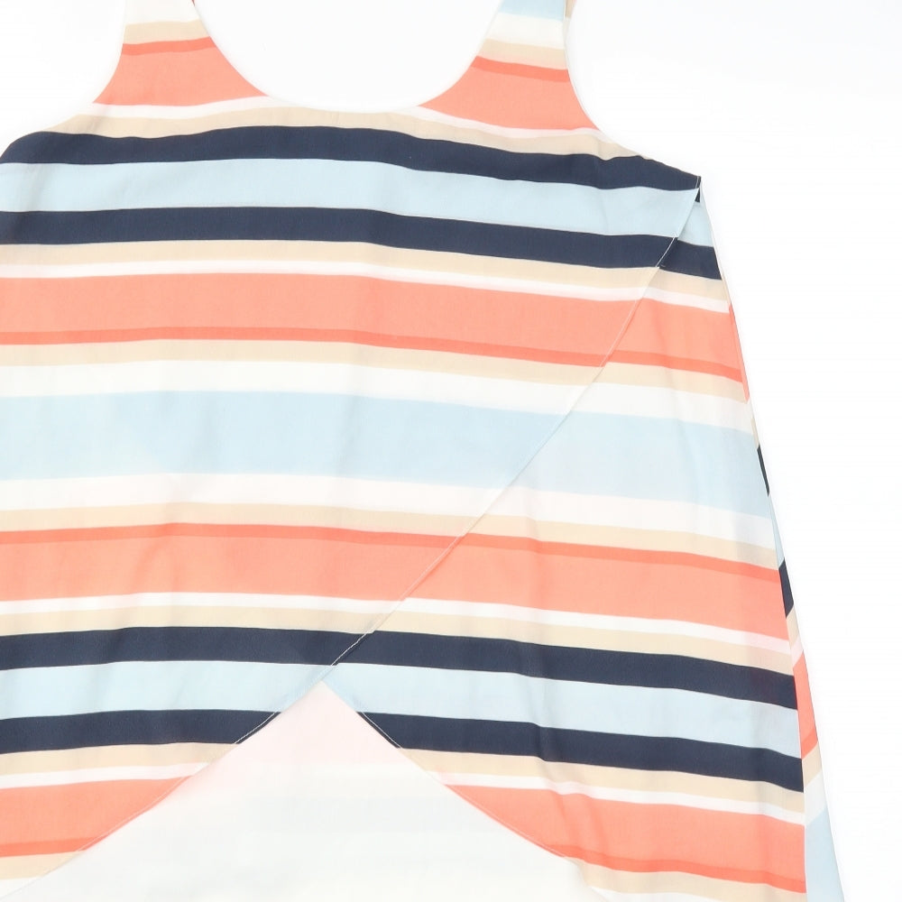 Nutmeg Womens Multicoloured Striped  Basic Tank Size 8