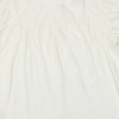 Preloved NEXT Womens Ivory   Basic Blouse Size 16 - Label