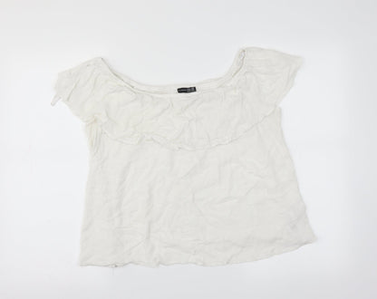 Preloved Primark Womens White   Basic Blouse Size 14 - Front