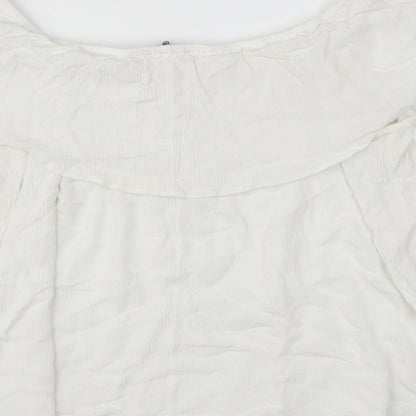 Preloved Primark Womens White   Basic Blouse Size 14 - Label