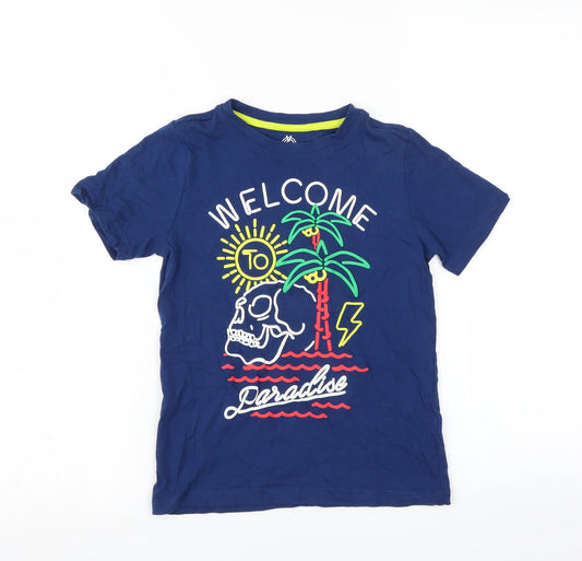 F&F Boys Blue   Basic T-Shirt Size 6-7 Years  - paradise