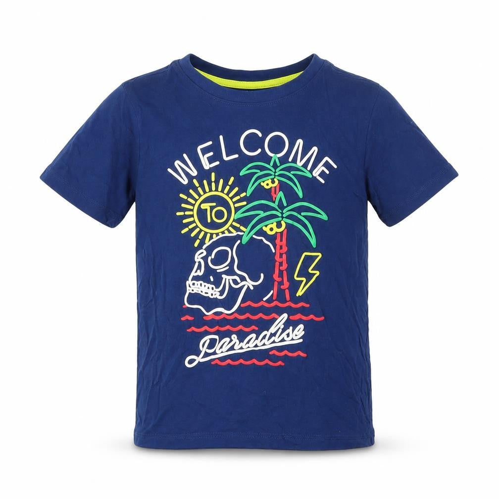 F&F Boys Blue   Basic T-Shirt Size 6-7 Years  - paradise
