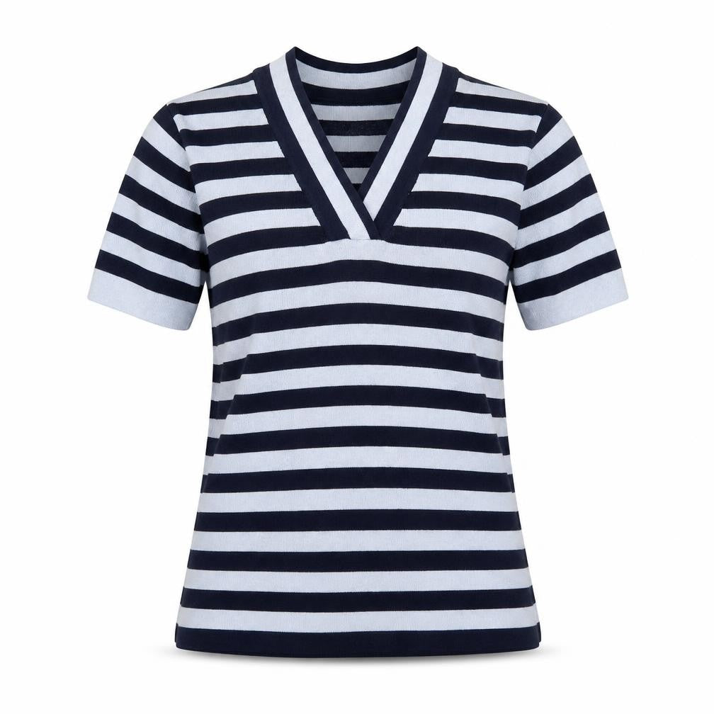 Roman Womens Blue Striped  Pullover Jumper Size S