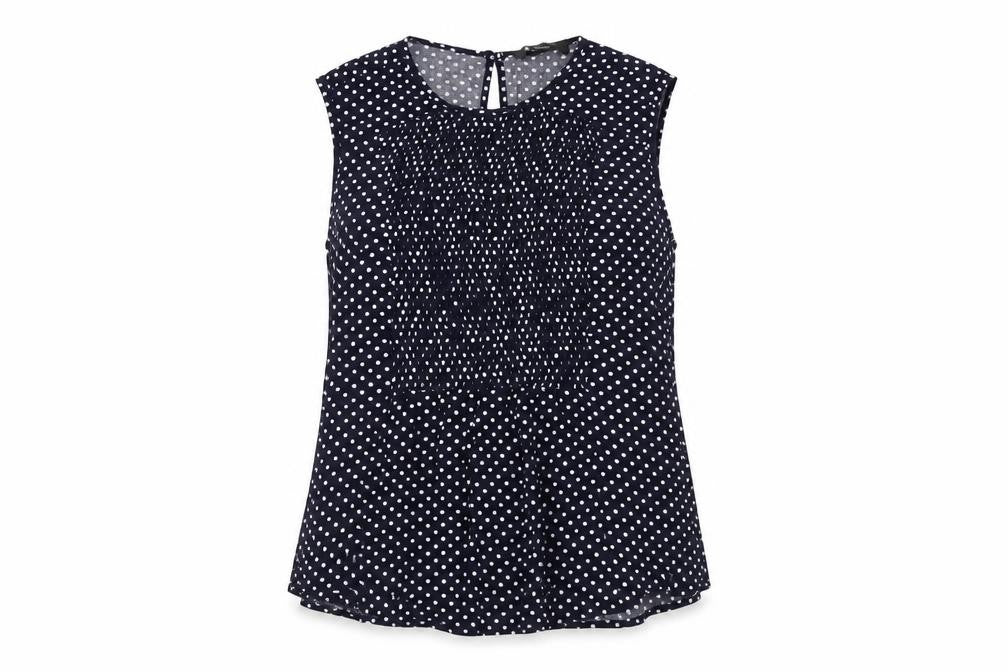 Primark Womens Blue Polka Dot  Basic Blouse Size 10