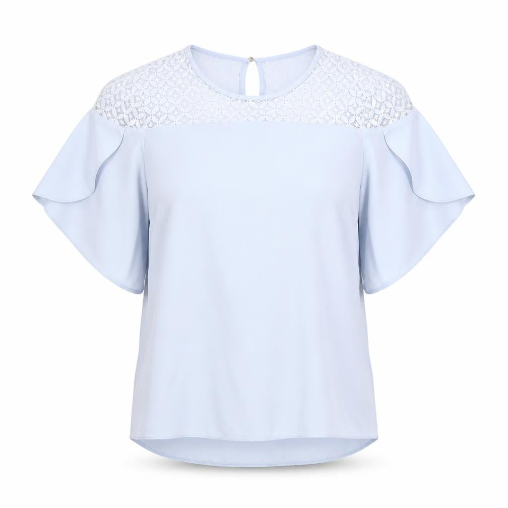 F&F Womens Blue Floral  Basic Blouse Size 12