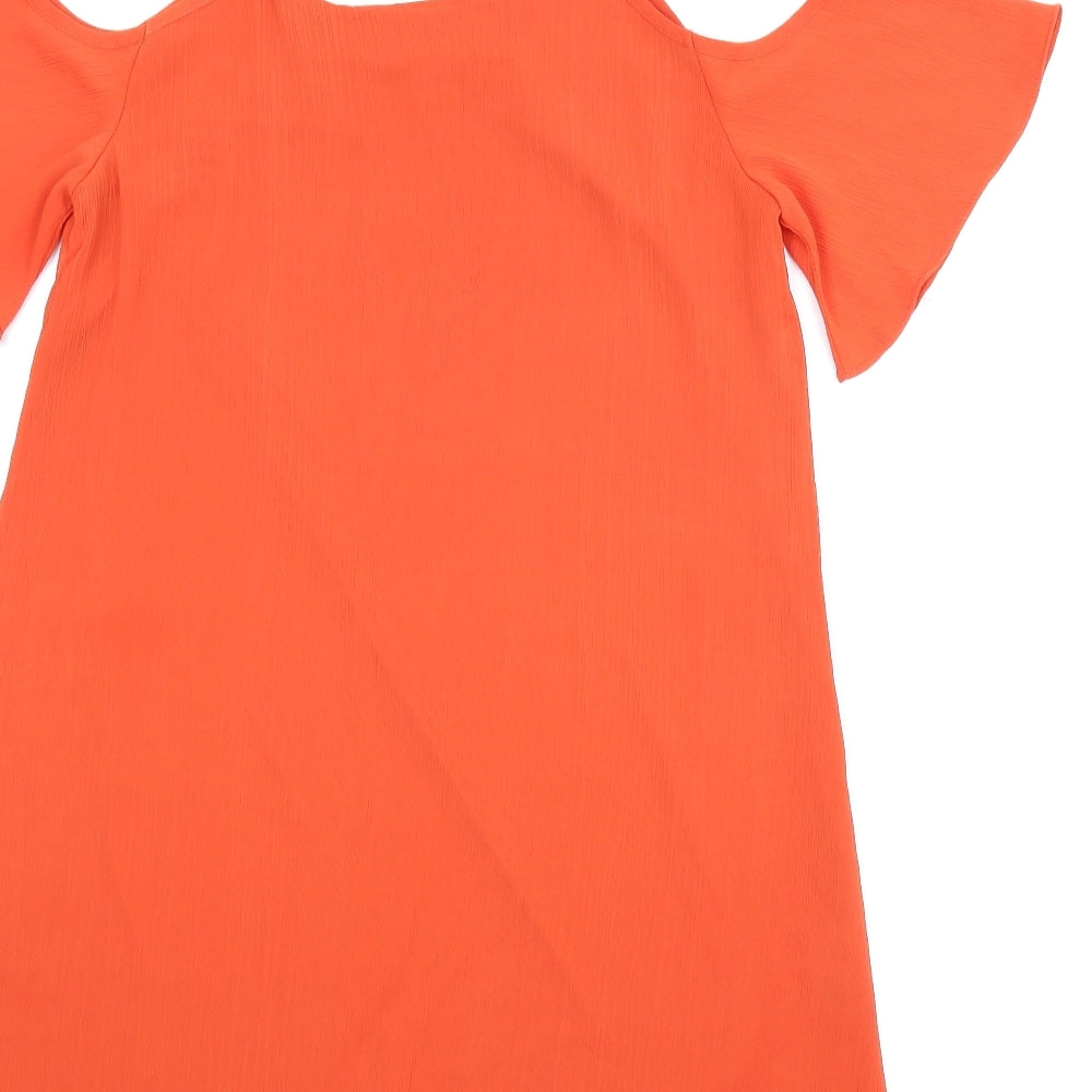 Diffuse Womens Orange   Tunic Blouse Size 10
