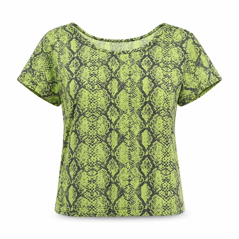 Primark Womens Green Animal Print  Basic Blouse Size 2XS  - Snake