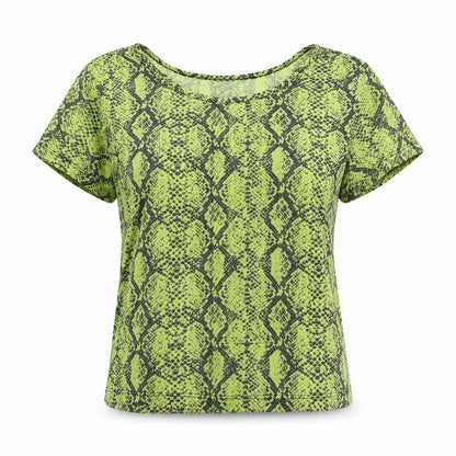 Primark Womens Green Animal Print  Basic Blouse Size 2XS  - Snake