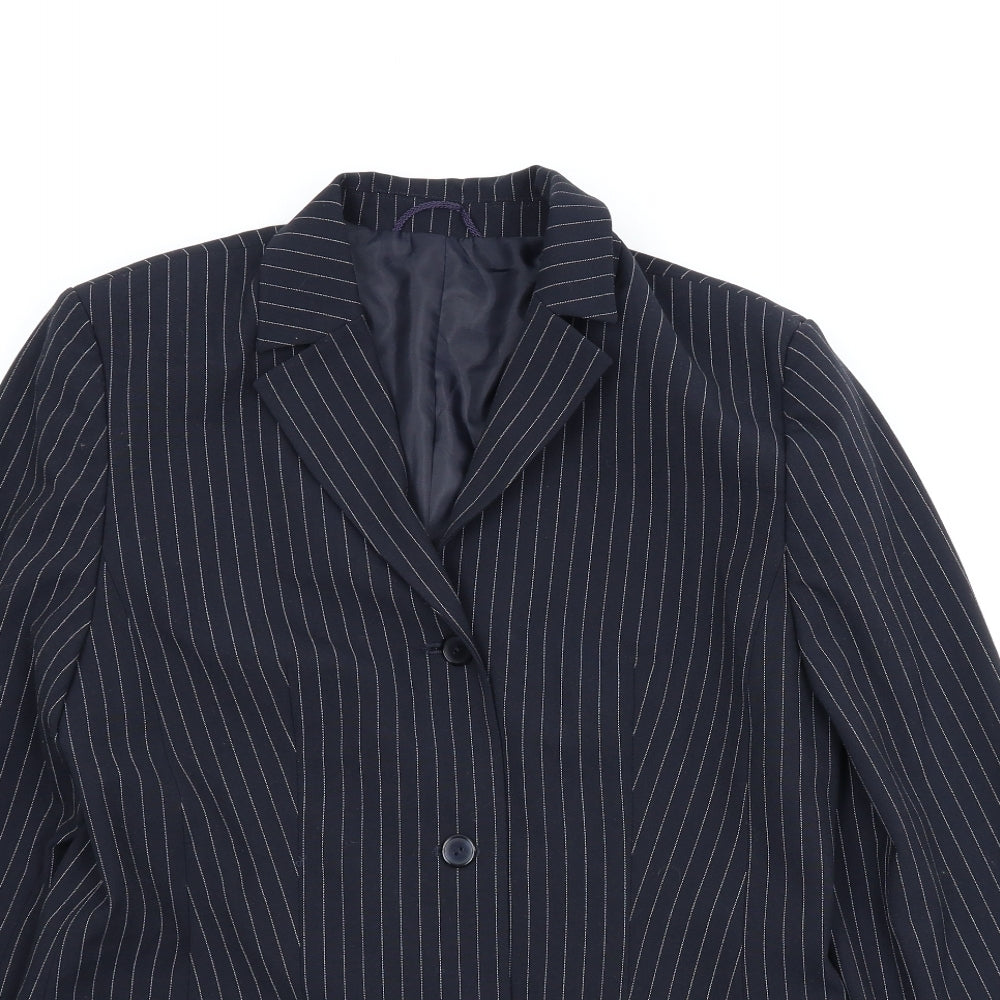 Steilmann Womens Blue Striped  Jacket Suit Jacket Size 38