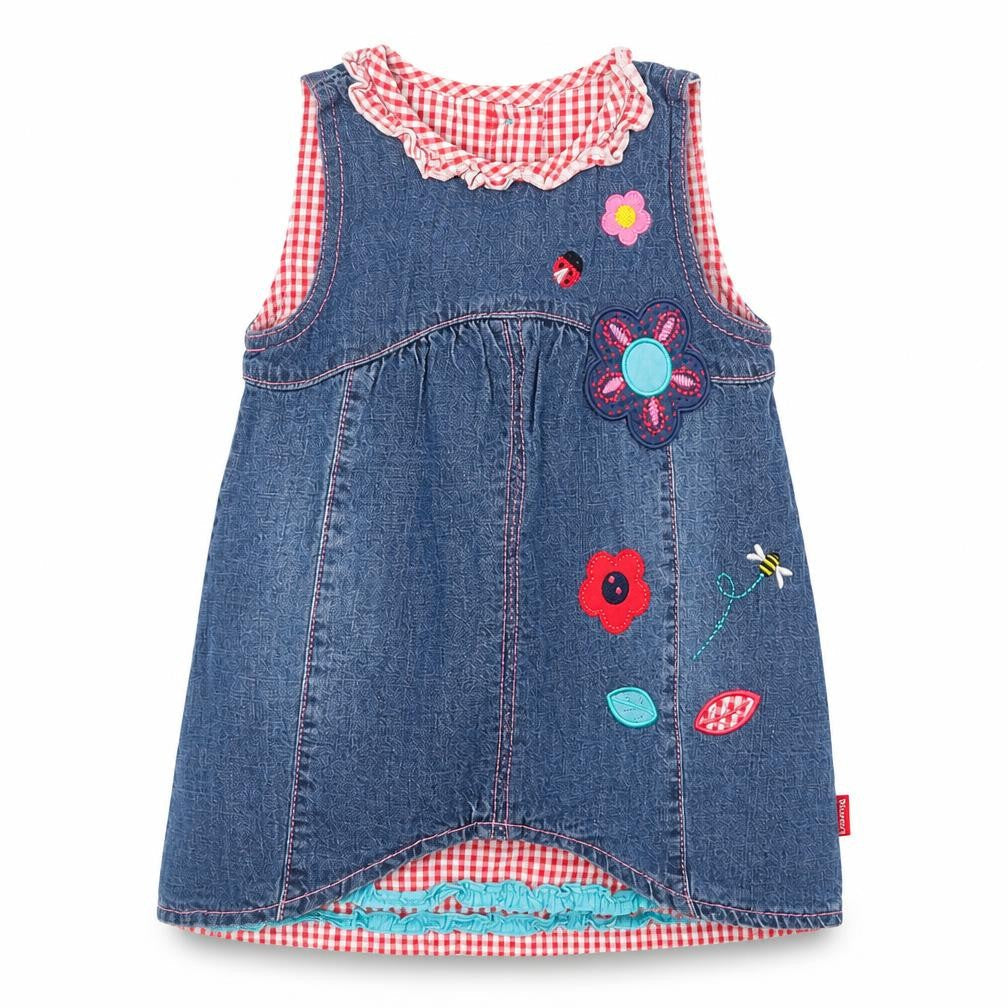 Debenhams Girls Blue  Denim Shirt Dress  Size 9-12 Months