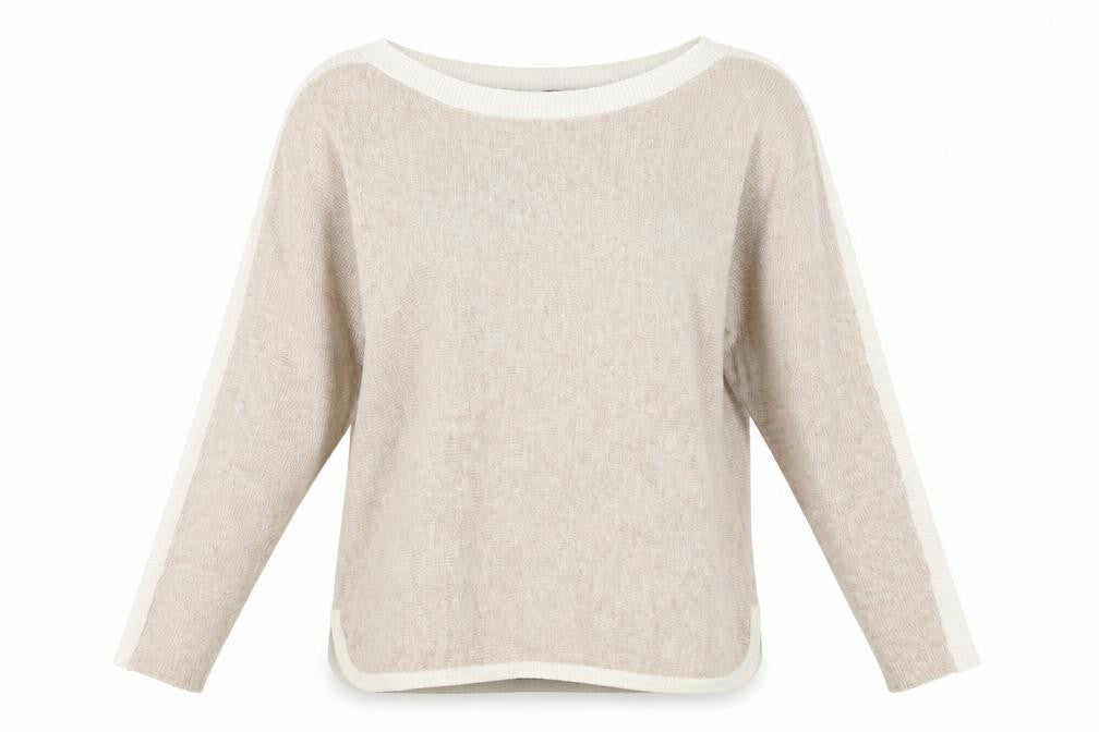 Oasis Womens Beige  Knit Pullover Jumper Size M