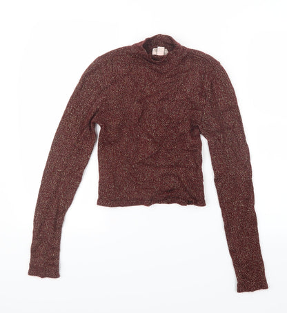 Preloved FOREVER 21 Womens Red  Knit Pullover Jumper Size L  - Cropped - Front