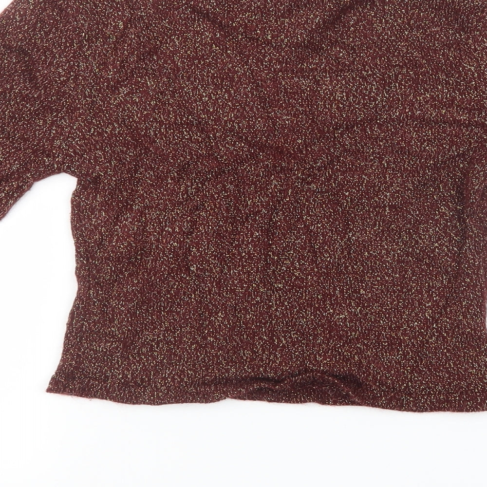 FOREVER 21 Womens Red  Knit Pullover Jumper Size L  - Cropped