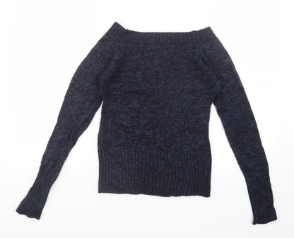 INSIDE Womens Blue  Knit Pullover Jumper Size S