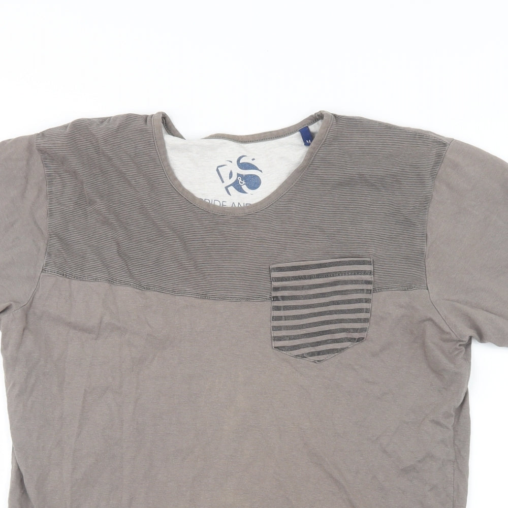 PRIDE & SOUL Womens Brown   Basic T-Shirt Size M