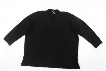 Preloved Capsule Womens Black  Knit Pullover Jumper Size 16 - Front