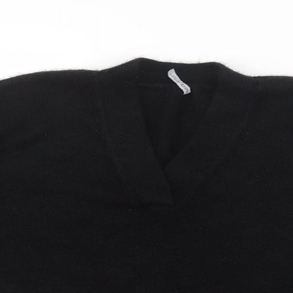 Preloved Capsule Womens Black  Knit Pullover Jumper Size 16 - Detail
