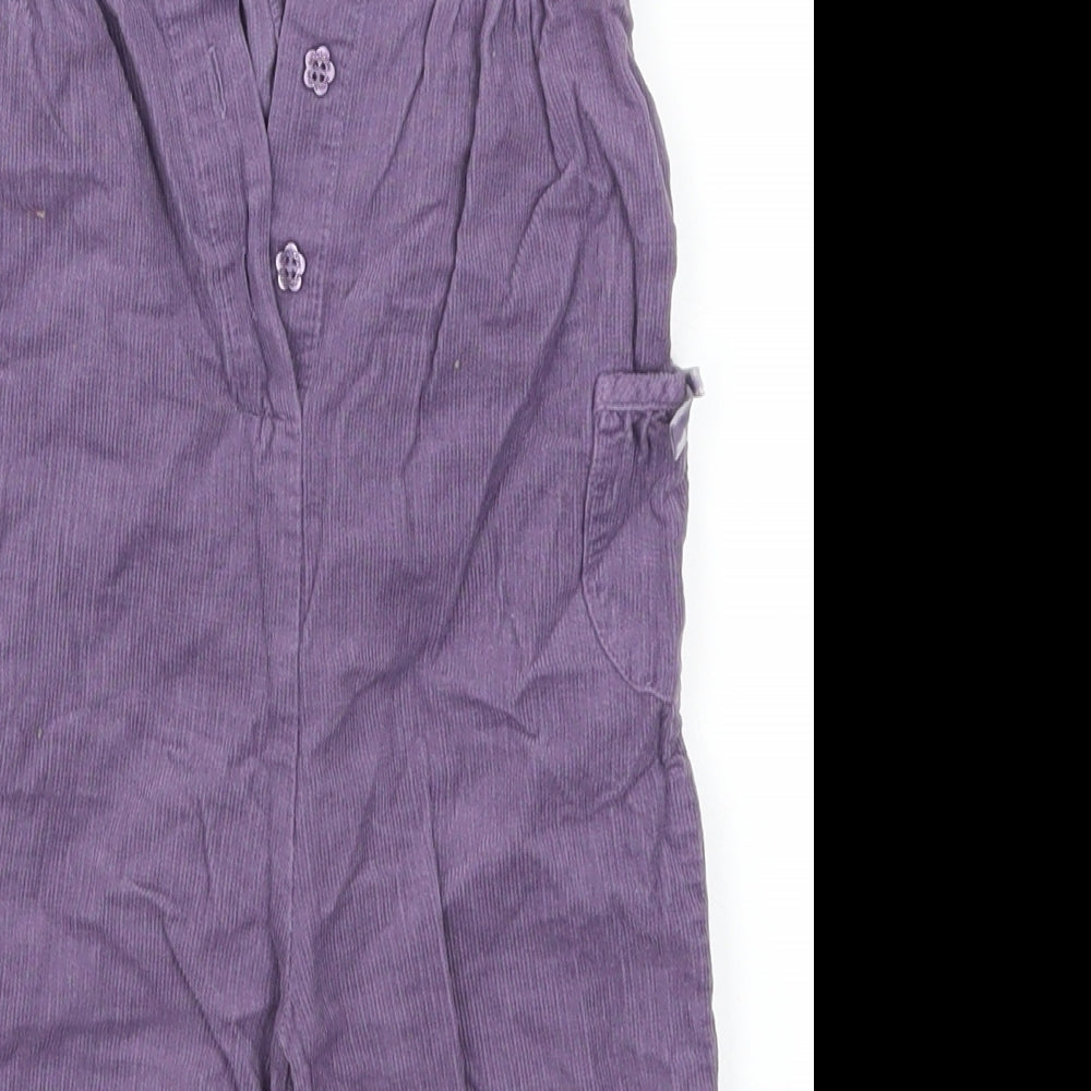 Monsoon Girls Purple  Corduroy Romper One-Piece Size 3-6 Months